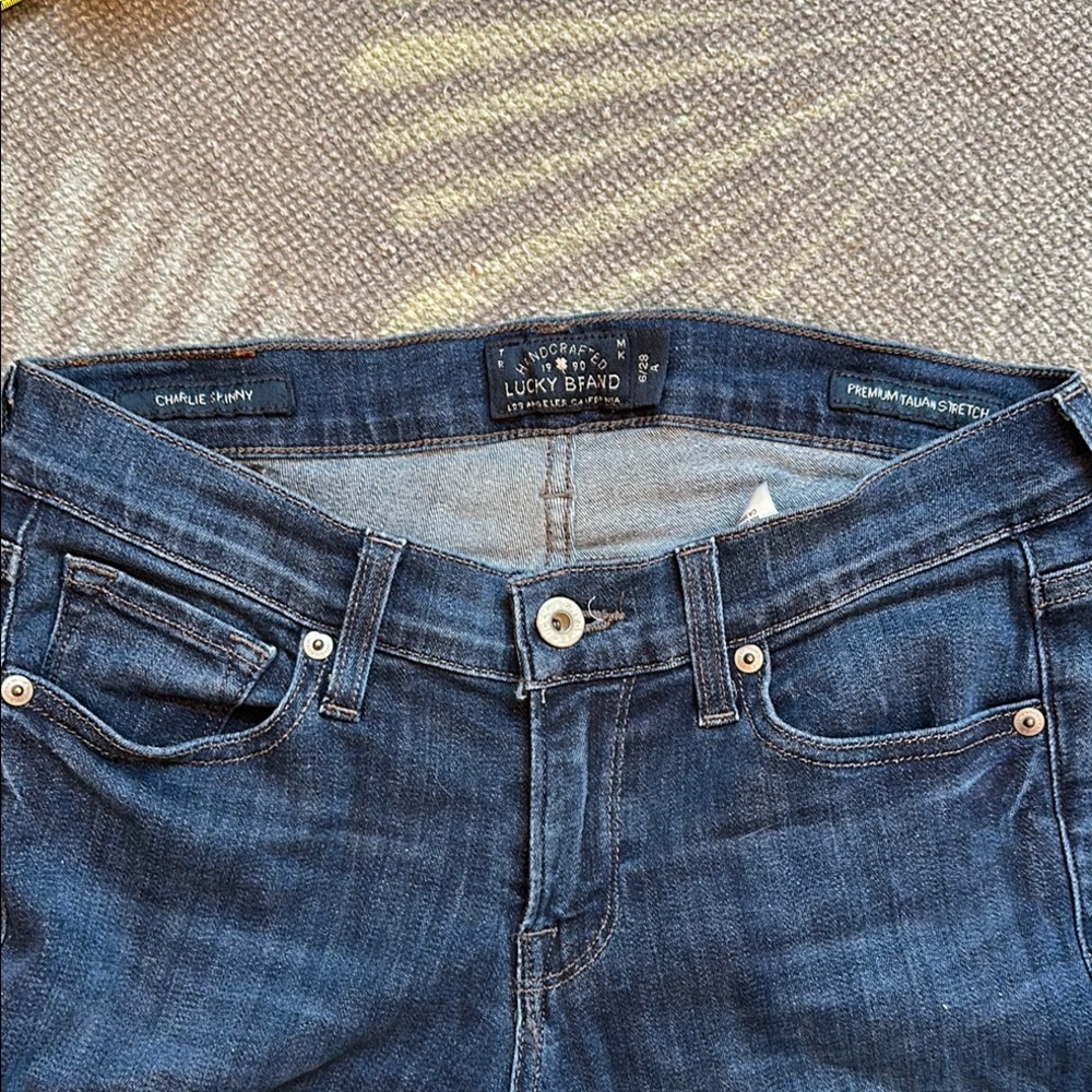 LUCKY ๐ BRAND SKINNY JEANS 2 PAIR SZ 6/28 - Picture 9 of 14
